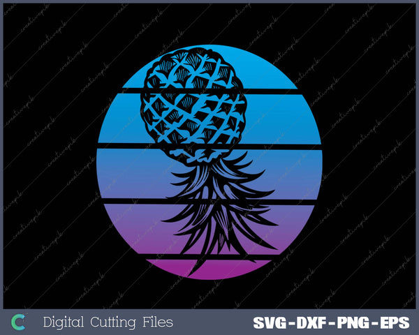 Vaporwave Aesthetic Pineapple Upside Down Pineapple Swinger Tank Top 