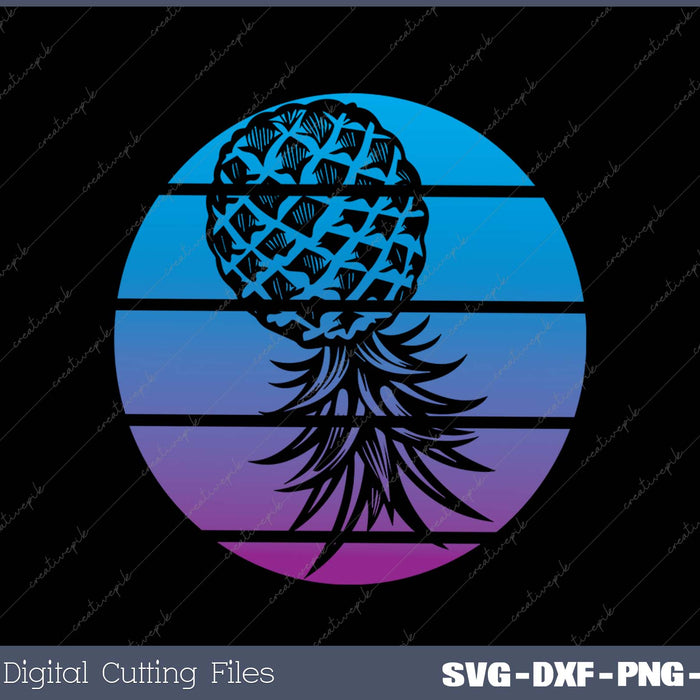 Vaporwave Aesthetic Pineapple Upside Down Pineapple Swinger Tank Top 