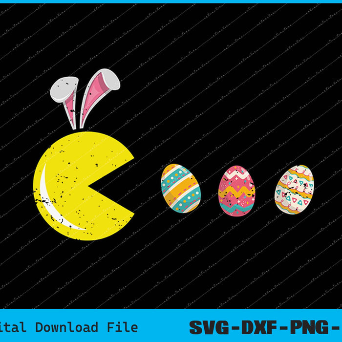 Video Game Eating Easter Eggs Retro Gamer SVG PNG Printable Files
