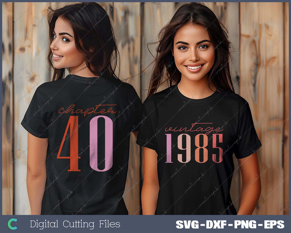 Vintage 1985 Birthday Bundles SVG PNG Cutting Printable Files