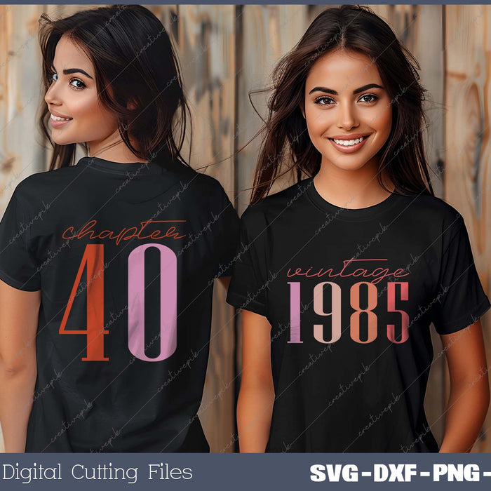 Vintage 1985 Birthday Bundles SVG PNG Cutting Printable Files
