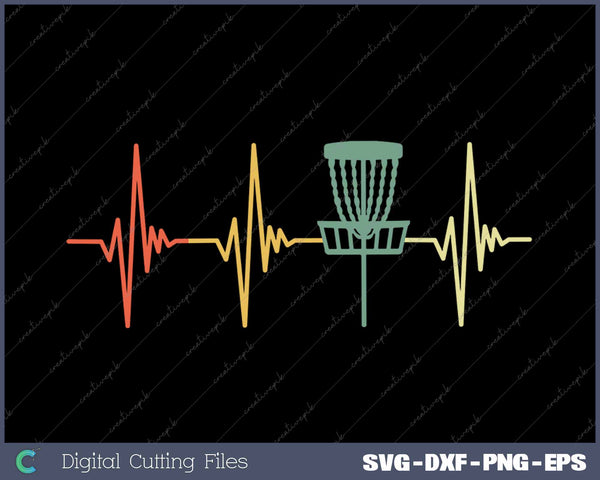 Vintage Disc Golf Retro Heartbeat