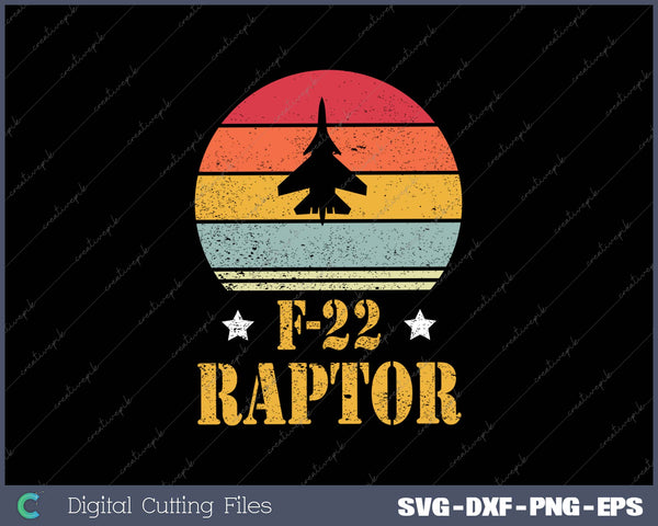 Vintage F-22 Raptor Jet Military Aircraft