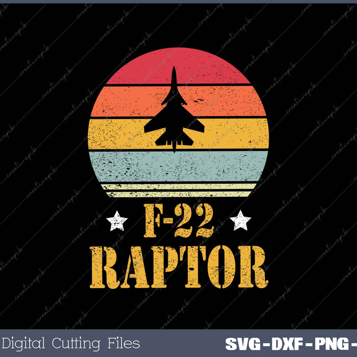 Vintage F-22 Raptor Jet Military Aircraft
