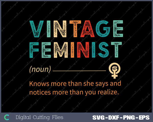 Vintage Feminist Definition Women Empowerment Inspiring