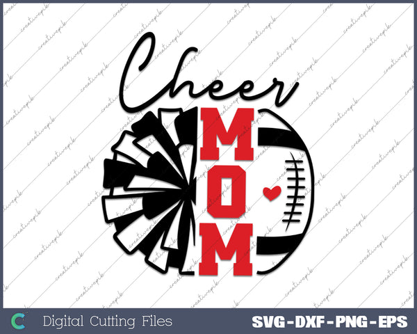 Vintage Funny Cheer Mom SVG PNG Cutting Printable Files