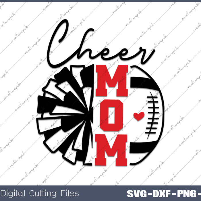 Vintage Funny Cheer Mom SVG PNG Cutting Printable Files