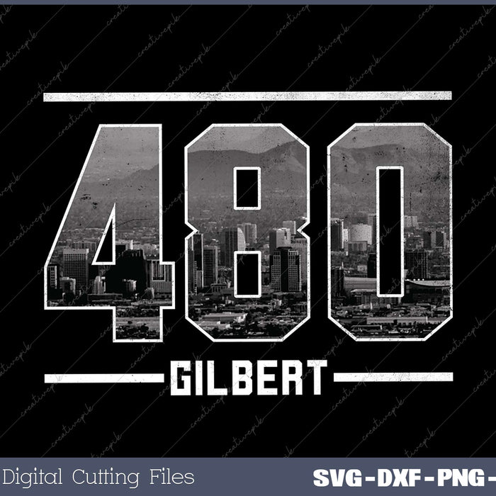 Vintage Gilbert 480 Area Code Arizona Skyline