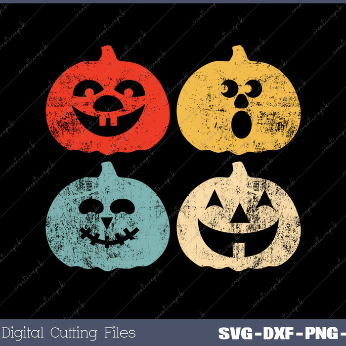 Vintage Halloween Pumpkin Funny Retro 