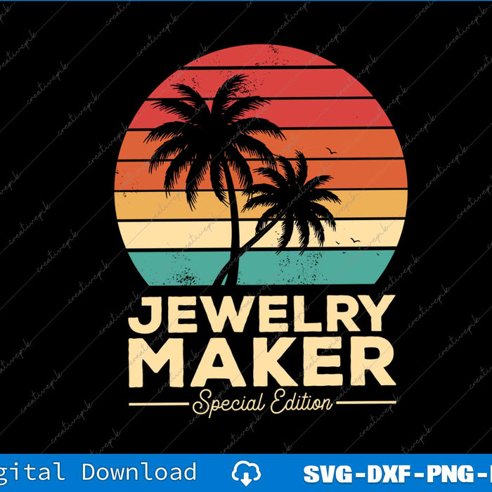 Vintage Jewelry Maker SVG PNG Cutting Printable File