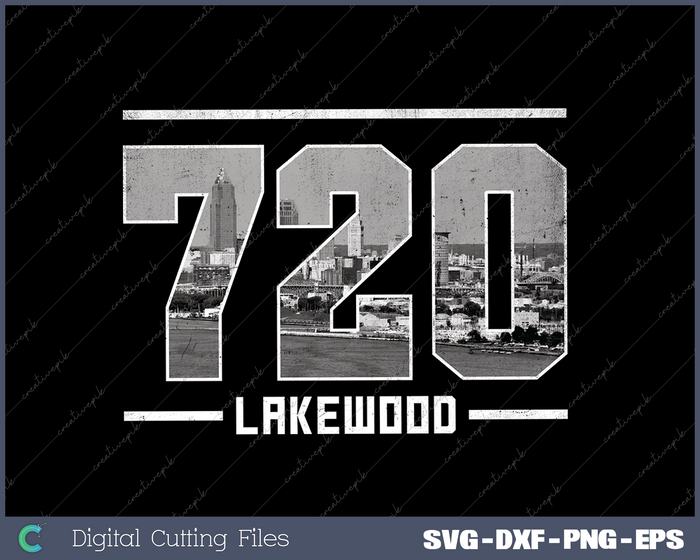Vintage Lakewood 720 Area Code Colorado Skyline SVG PNG Cutting Files ...