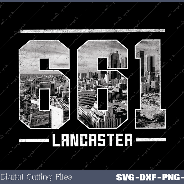 Vintage Lancaster 661 Area Code California Skyline 