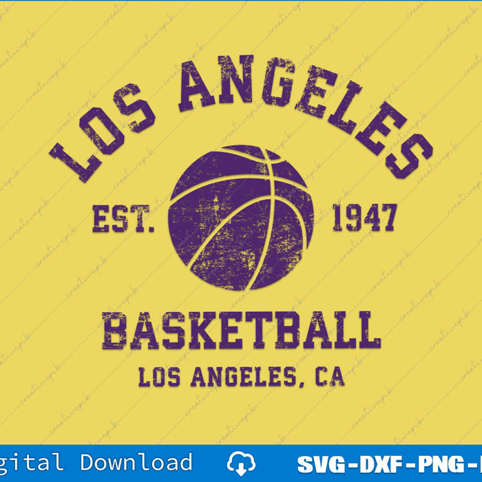 
Vintage Los Angeles Basketball Est 1947 Distressed SVG PNG Printable Files
Rich text editor
