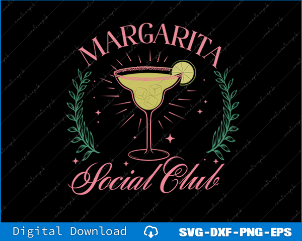 Vintage Margarita Summer SVG PNG Cutting Printable Files