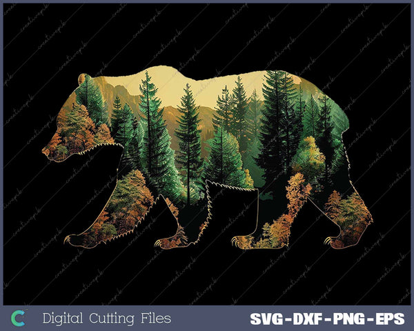 Vintage National Park Bear Wildlife Mountains