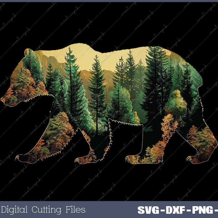 Vintage National Park Bear Wildlife Mountains