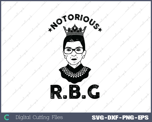 Vintage Notorious RBG SVG PNG Cutting Printable Files