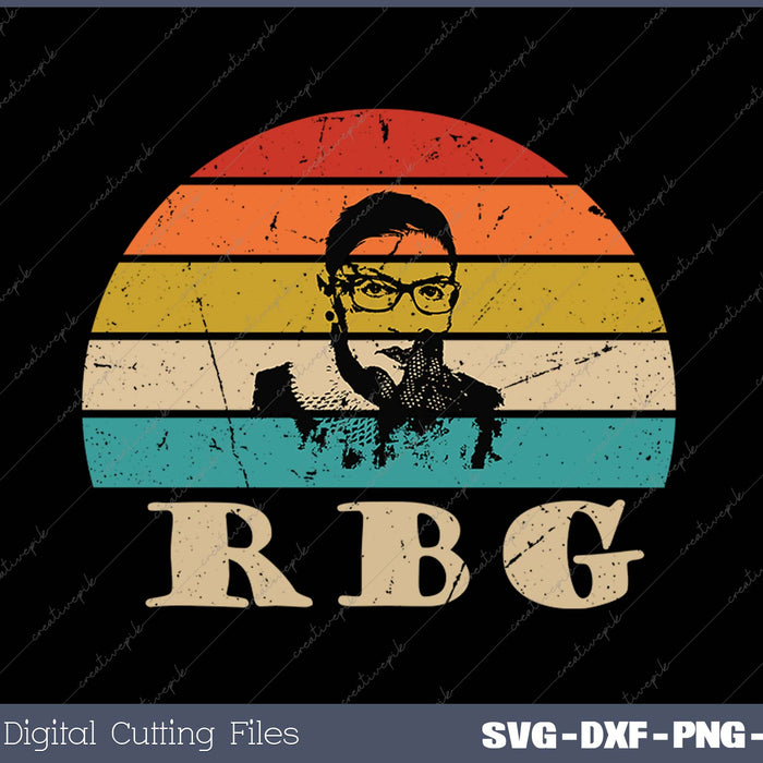 Vintage Notorious RBG Ruth Bader Ginsburg SVG PNG Cutting Printable Files
