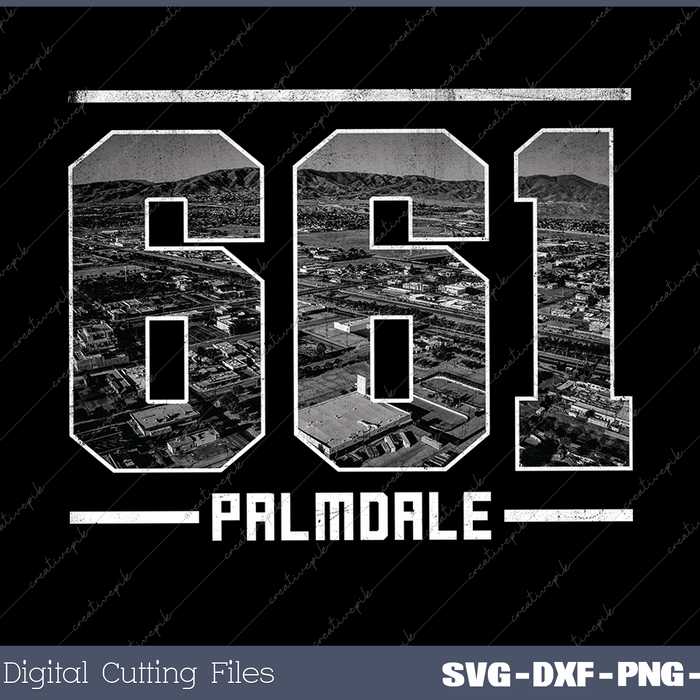 Vintage Palmdale 661 Area Code California Skyline