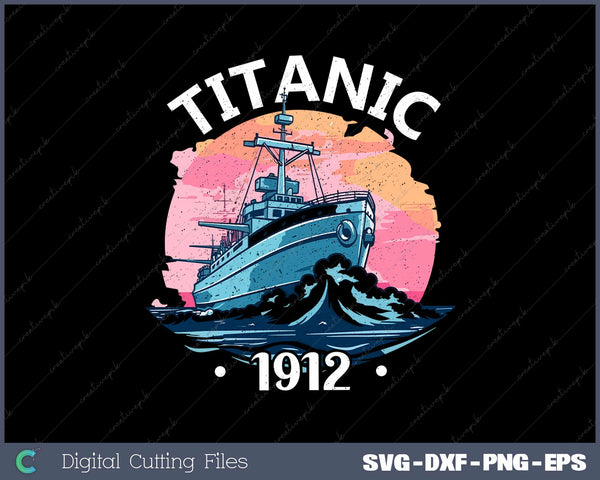 Vintage RMS Titanic SVG PNG Cutting Printable Files