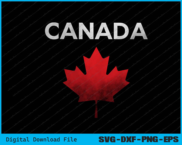 Vintage Retro Canadian Maple Leaf Canada Flag SVG PNG Printable Files