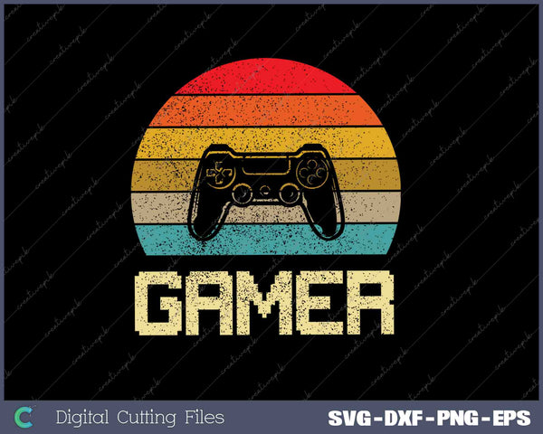 Vintage Retro Gamer Video Game Player Boys