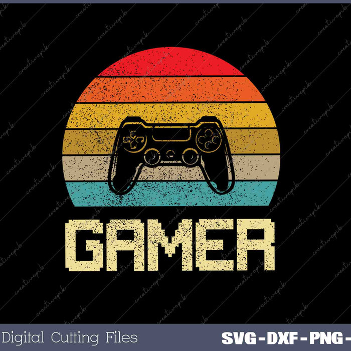 Vintage Retro Gamer Video Game Player Boys