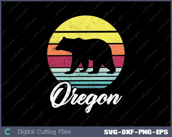 Vintage Retro OR Oregon Wildlife Bear Adventure 