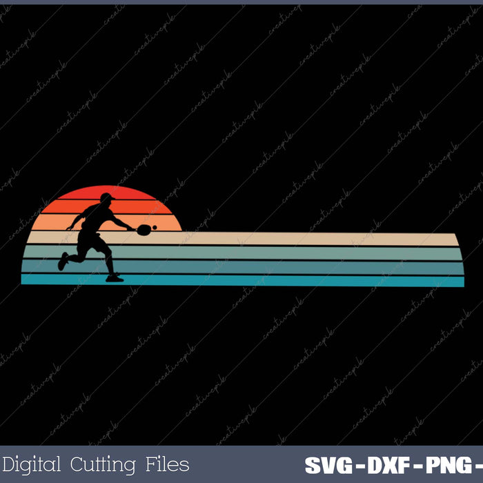 Vintage Retro Pickleball Player