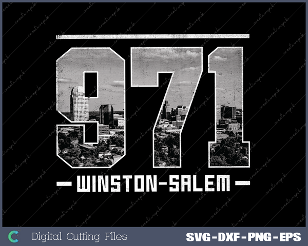 Vintage Salem 971 Area Code Oregon Skyline SVG Cut files