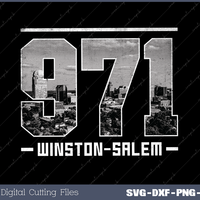 Vintage Salem 971Area Code Oregon Skyline