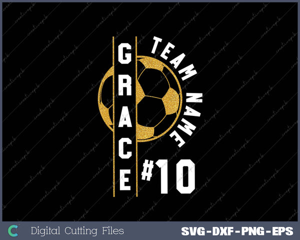 Vintage Soccer Team Template SVG PNG Cutting Printable Files