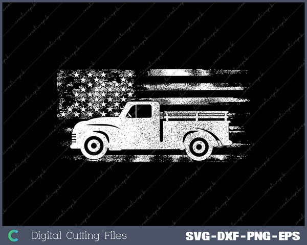 Vintage Sweptline Truck USA Flag Slammed Bagged