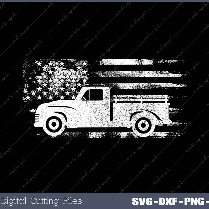 Vintage Sweptline Truck USA Flag Slammed Bagged