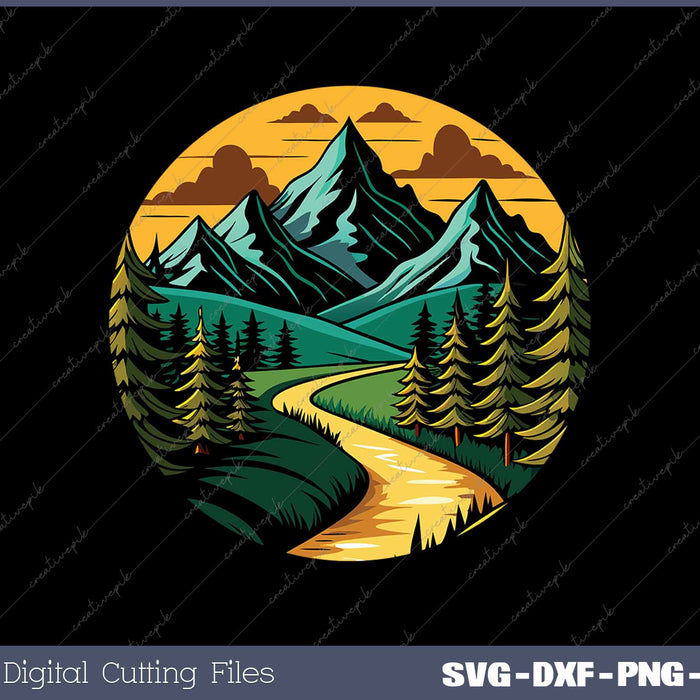 Vintage Trees Nature Mountains Adventure Outdoor Wildlife Forest