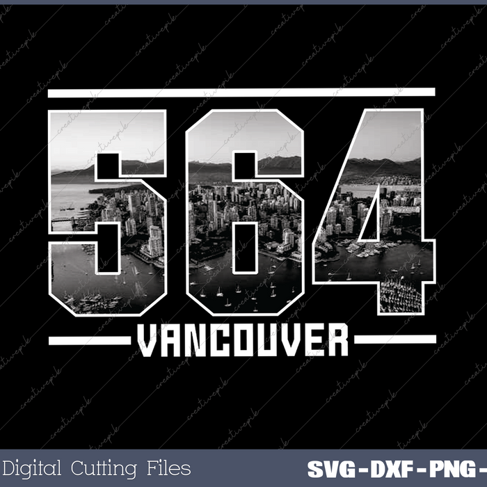 Vintage Vancouver 564 Area Code Washington State Skyline