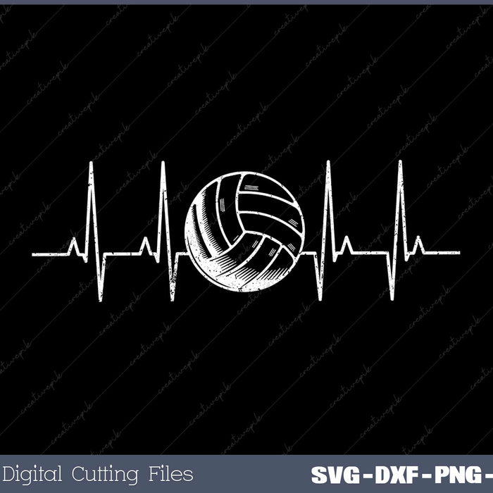 Volleyball Heartbeat Shirts As Funny Volleyball Gift SVG Cut files