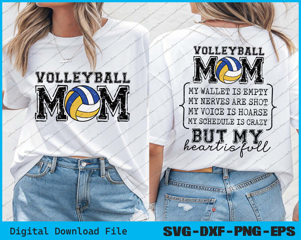 Volleyball Mom My Wallet Is Empty SVG PNG Printable Files