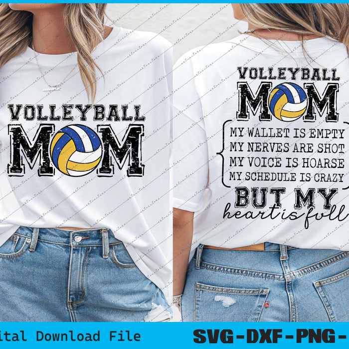 Volleyball Mom My Wallet Is Empty SVG PNG Printable Files