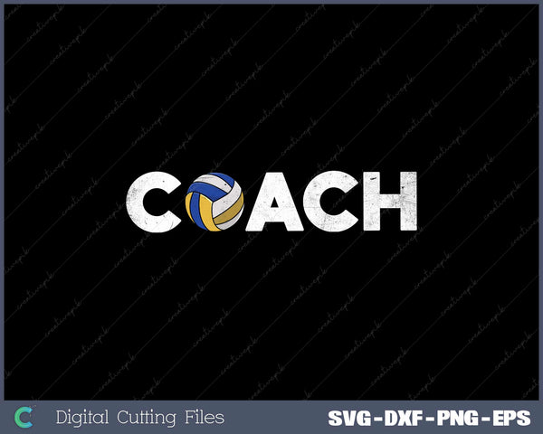 Volleyball Sport Coach SVG PNG Cutting Printable Files