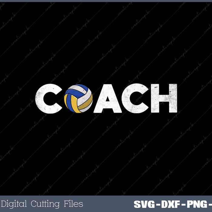 Volleyball Sport Coach SVG PNG Cutting Printable Files