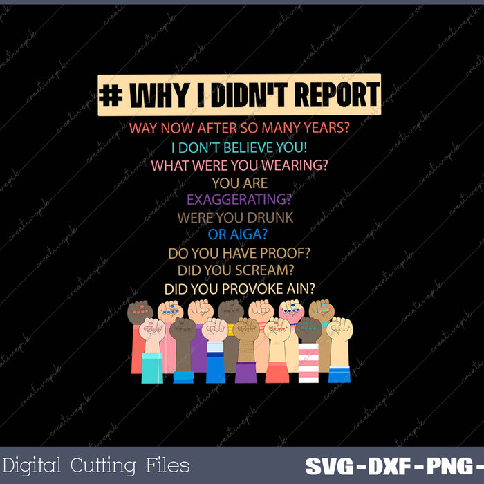 WHY I DIDN’T REPORT SVG PNG Cutting Printable Files