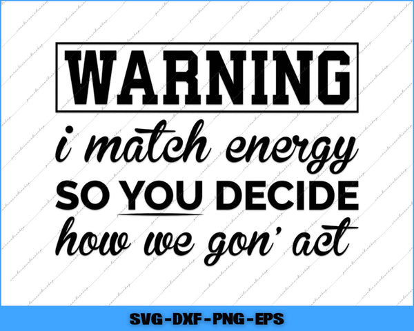 Text design with 'WARNING' at the top on a white background