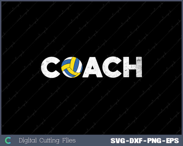 Water Polo Coach SVG PNG Cutting Printable Files