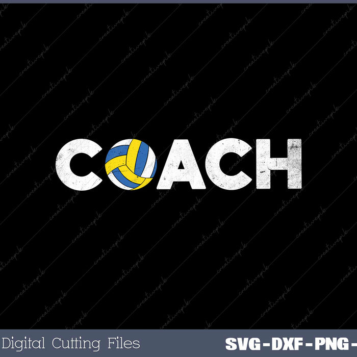 Water Polo Coach SVG PNG Cutting Printable Files