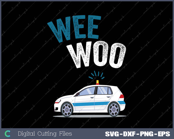 Wee Woo Police Car Funny Cute