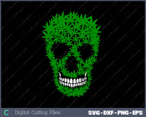 
Weed Skull Skeleton Marijuana Costume Funny Halloween SVG PNG Cutting Printable Files
