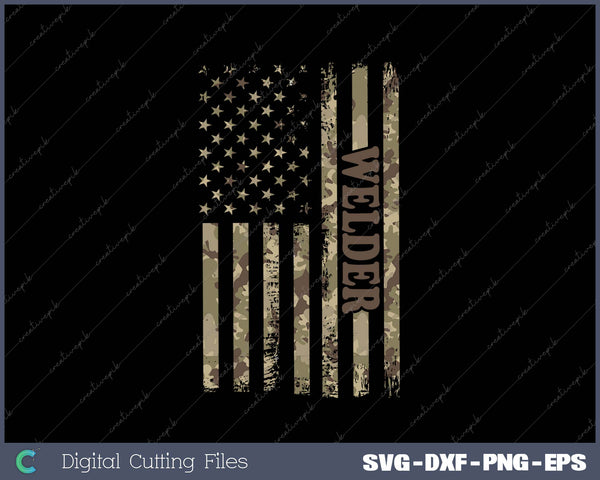 Welder American Flag SVG PNG Cutting Printable Files