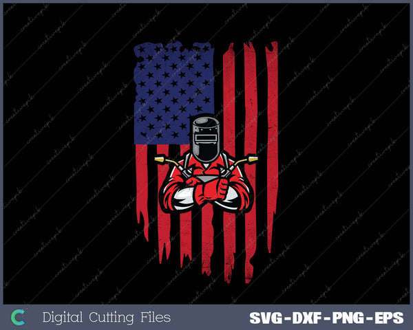 Welding American Flag Welder Fathers Day Design 