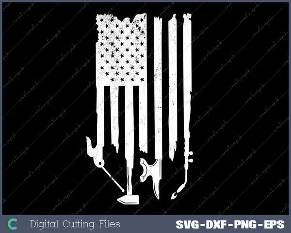 Welding USA Flag SVG PNG Cutting Files